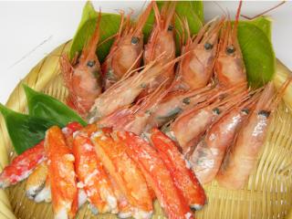 ずわいむき身と甘えびセットを通販でお取り寄せ